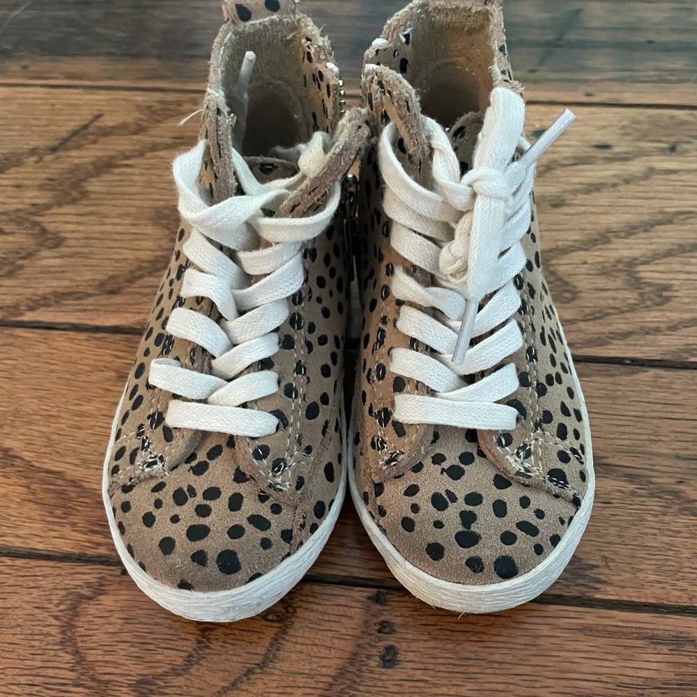 Piper finn leopard High top toddler shoes